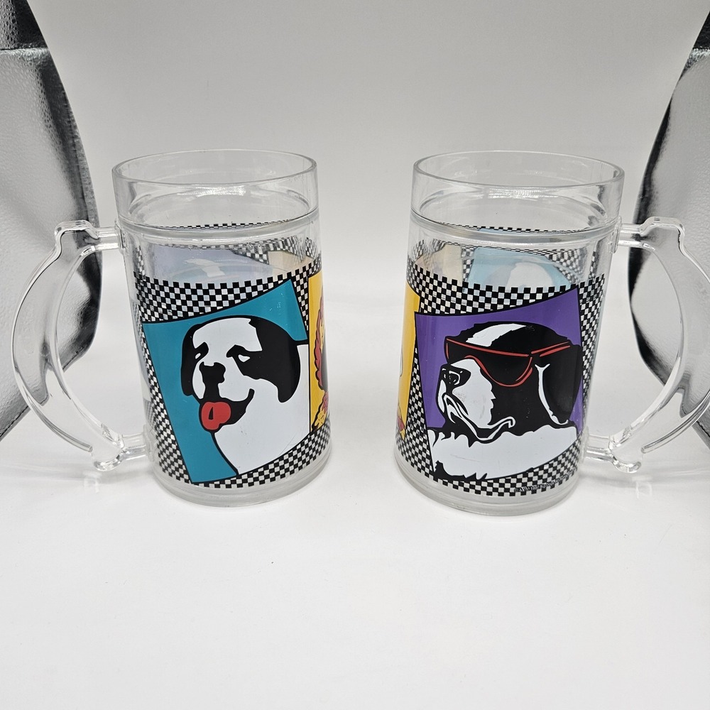 VTG Zak Designs Big Dog double-walled plastic freezer mugs (Set of 2)
